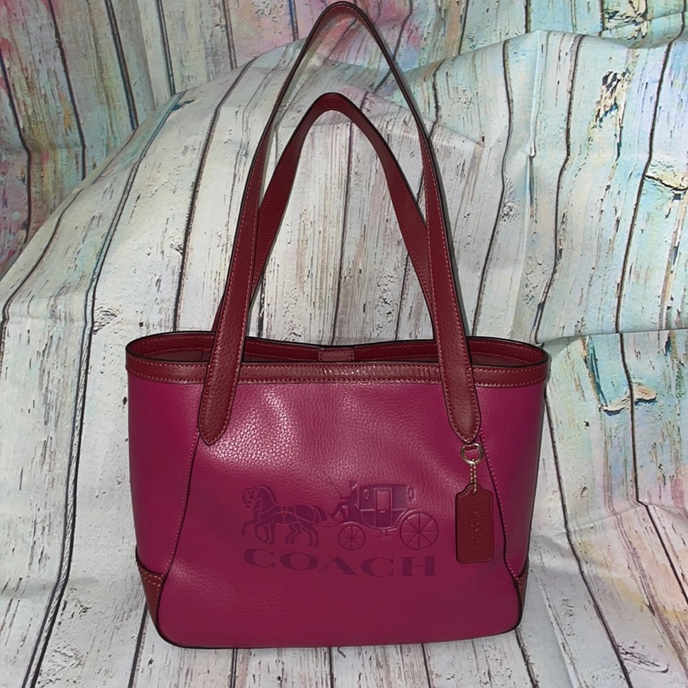 Coach Tote 27 In Colorblock With Horse And Carriage